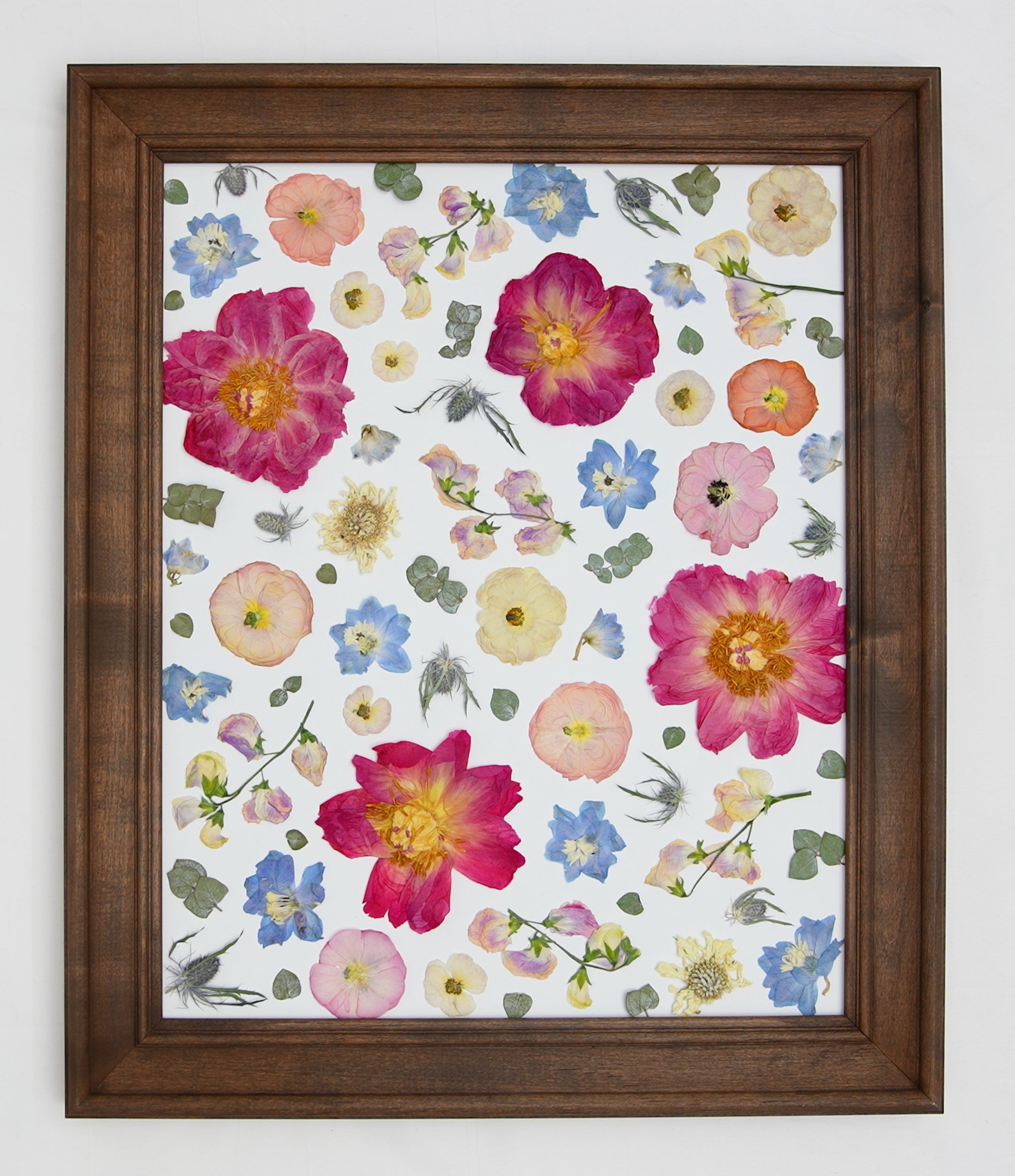 Preserved wedding bouquet with peonies, sweet pea, ranunculus